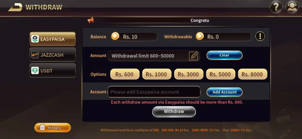 Royalx777 game withdraw